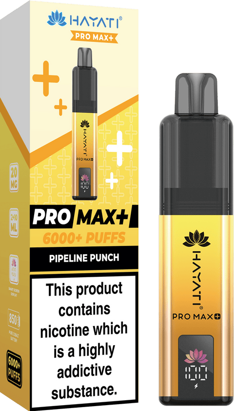 Hayati Pro Max+ 6000 Puffs Vape Kit Box of 10 - Hayati Pro Max+ 6000 Puffs Vape Kit Box of 10 - Direct Vape Wholesale