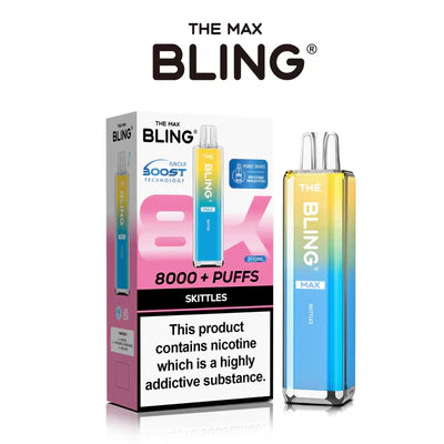 The Crystal Bling Max 8000 Puffs Prefilled Pod Kit -Box of 5