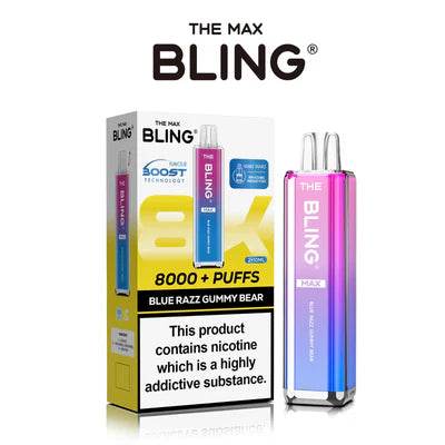 The Crystal Bling Max 8000 Puffs Prefilled Pod Kit -Box of 5