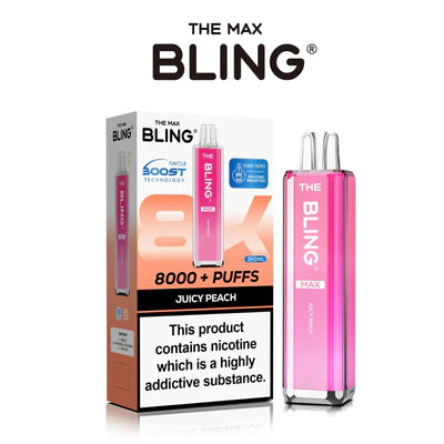 The Crystal Bling Max 8000 Puffs Prefilled Pod Kit -Box of 5