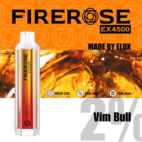 Elux Firerose EX4500 Disposable Vape Pod Device - 20mg Nicotine