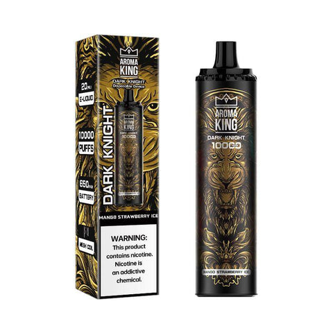 0% Aroma King Dark Knight 10000 Disposable Vape Puff Pod Device - Mango Strawberry Ice -Vape Area UK