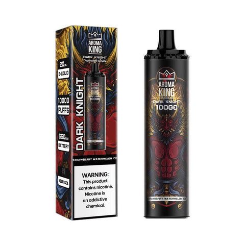0% Aroma King Dark Knight 10000 Disposable Vape Puff Pod Device - Strawberry Watermelon Ice -Vape Area UK