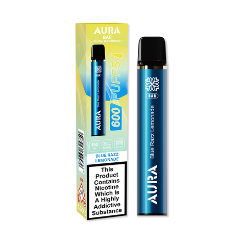 Aura Bar 600 Puffs Disposbale Vape Pod Box of 10