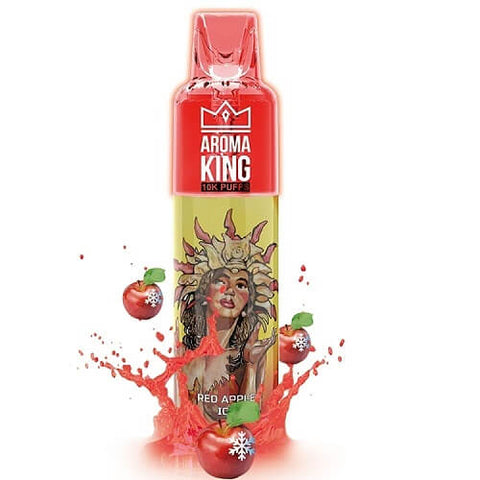 Aroma King 10000 Disposable Vape Pod Puff Bar Device - Red Apple Ice -Vape Area UK