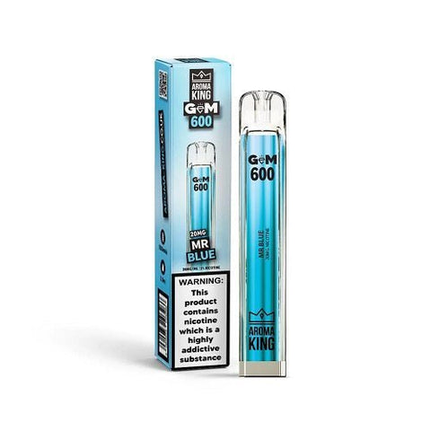 Aroma King Gem 600 Disposable Vape Pod Puff Bar Device - Mr Blue -Vape Area UK