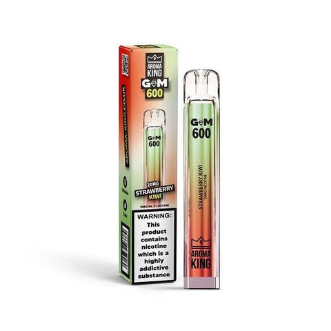 Aroma King Gem 600 Disposable Vape Pod Puff Bar Device - Strawberry Kiwi -Vape Area UK