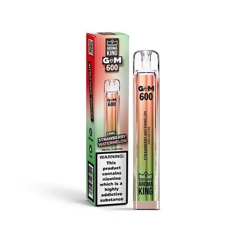 Aroma King Gem 600 Disposable Vape Pod Puff Bar Device - Strawberry Watermelon -Vape Area UK