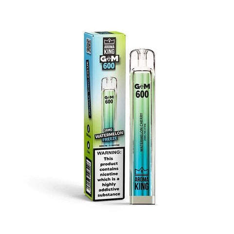 Aroma King Gem 600 Disposable Vape Pod Puff Bar Device - Watermelon Freeze -Vape Area UK