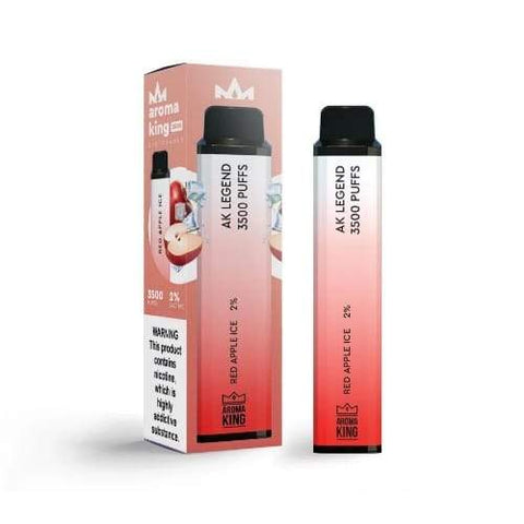 Aroma King Legend 3500 Disposable Vape Pod Puff Bar Device - Red Apple Ice -Vape Area UK