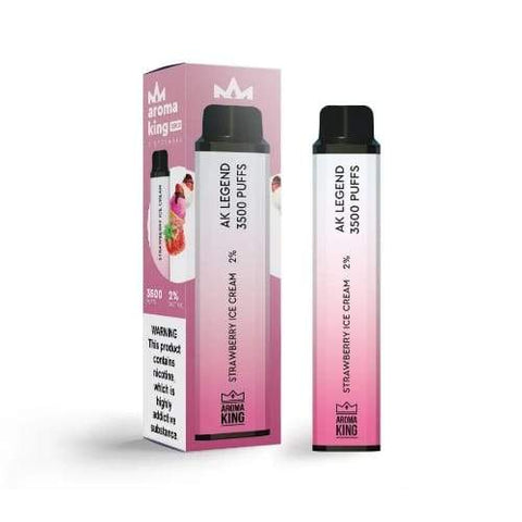 Aroma King Legend 3500 Disposable Vape Pod Puff Bar Device - Strawberry Ice Cream -Vape Area UK