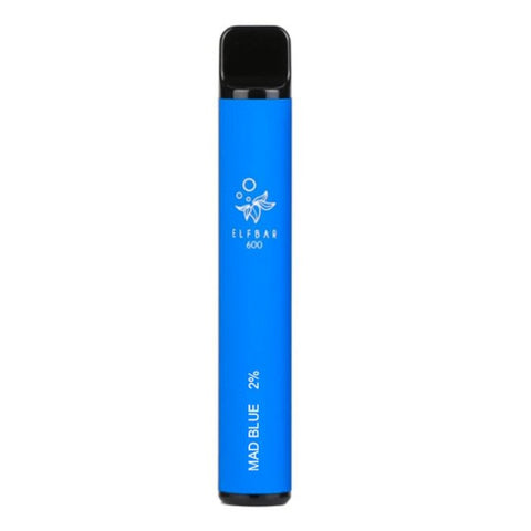 Box Of 10 Elf Bar 600 Puff Disposable Vape Pod Device – 20MG - Mad Blue -Vape Area UK