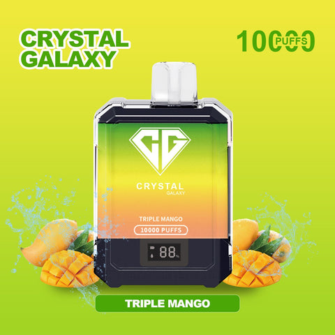 Crystal Galaxy 10000 Puffs Disposable Vape Box of 10-Triple Mango-vapeukwholesale