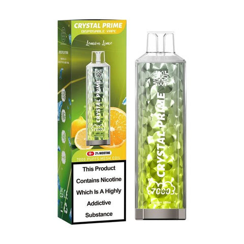 Crystal Prime 7000 Disposable Vape Pod Puff Device - Lemon lime -Vape Area UK