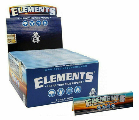 Elements - Ultra Thin Rice Cigarette Papers - Box of 50 - Vapeareawholesale