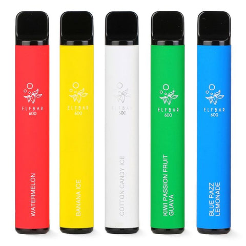 Elf Bar 600 Disposable Vapes Puff Pod Puff Bar Device - Apple Peach -Vape Area UK