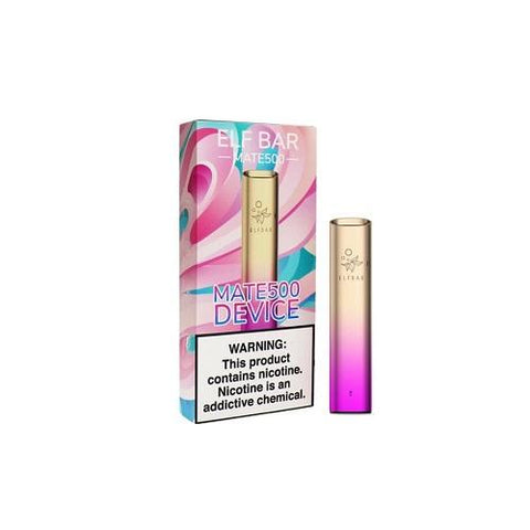 Elf Bar MATE 500 Puff Vape Pod Kit- 20MG - Aurora Pink -Vape Area UK