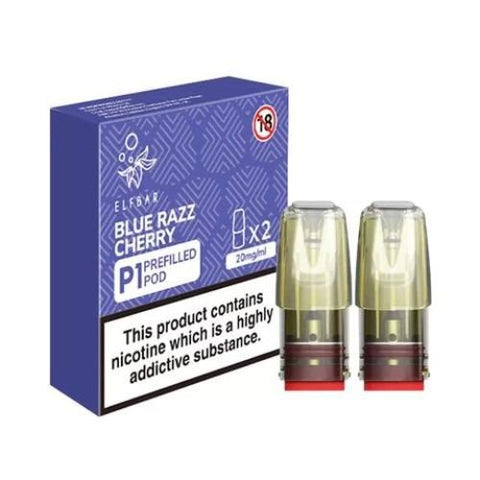 Elf Bar Mate P1 Replacement Pods- 20MG - Blue Razz Cherry -Vape Area UK