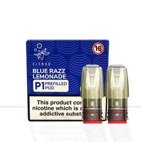 Elf Bar Mate P1 Replacement Pods- 20MG - Blue Razz Lemonade -Vape Area UK