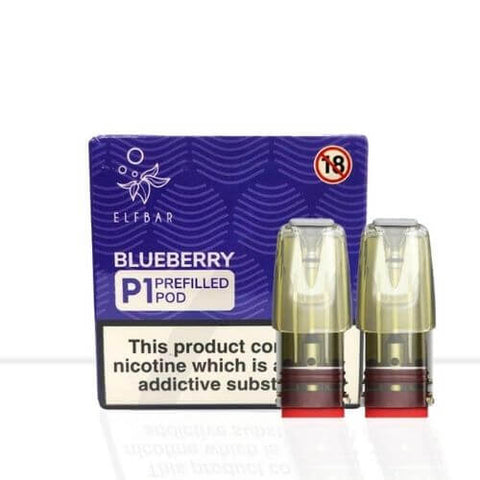 Elf Bar Mate P1 Replacement Pods- 20MG - Blueberry -Vape Area UK