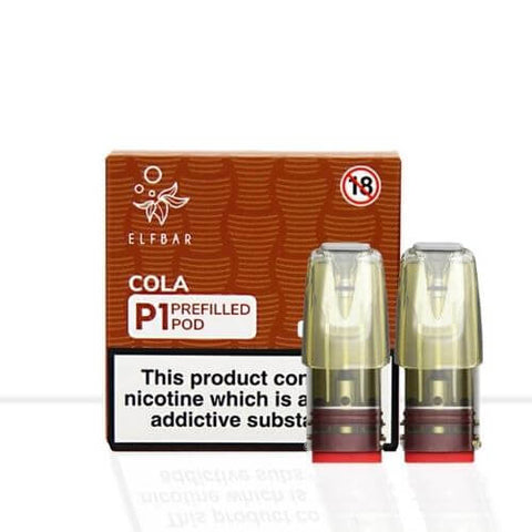 Elf Bar Mate P1 Replacement Pods- 20MG - Cola -Vape Area UK