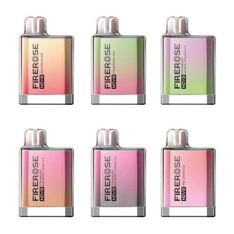 Elux Firerose Nova 600 Disposable Vape Puff Pod - Box of 10 - Cotton Candy -Vape Area UK