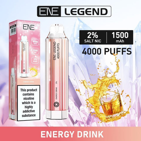 ENE Crystal Legend 4000 Disposable Vape Box of 10 - Energy Drink -Vape Area UK