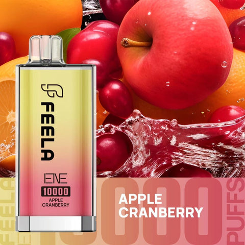 Feela ENE/Elux 10000 Disposable Vape Puff Pod Box of 10 - Apple Cranberry -Vape Area UK