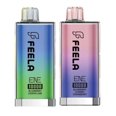 Feela ENE/Elux 10000 Disposable Vape Puff Pod Box of 10 - Blueberry Watermelon Cherry -Vape Area UK
