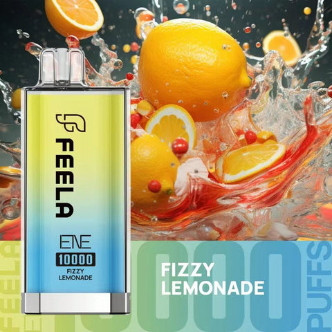 Feela ENE/Elux 10000 Disposable Vape Puff Pod Box of 10 - Fizzy Lemonade -Vape Area UK