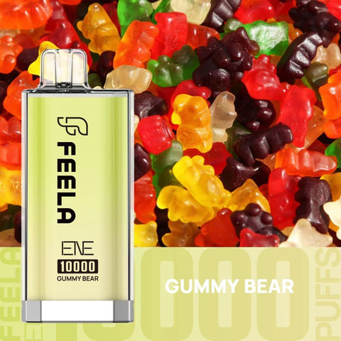 Feela ENE/Elux 10000 Disposable Vape Puff Pod Box of 10 - Gummy Bear -Vape Area UK