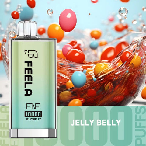 Feela ENE/Elux 10000 Disposable Vape Puff Pod Box of 10 - Jelly Belly -Vape Area UK