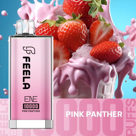 Feela ENE/Elux 10000 Disposable Vape Puff Pod Box of 10 - Pink Panther -Vape Area UK
