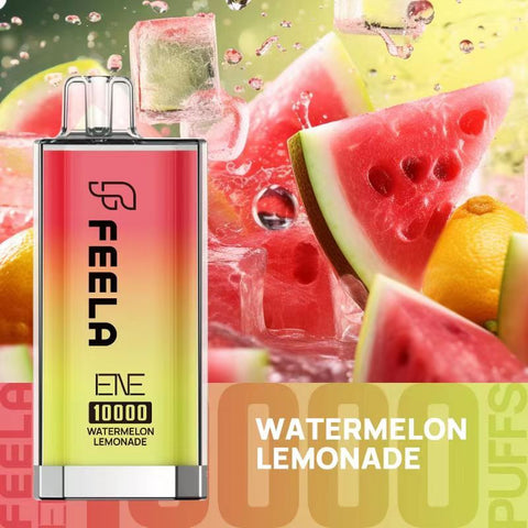Feela ENE/Elux 10000 Disposable Vape Puff Pod Box of 10 - Watermelon Lemonade -Vape Area UK