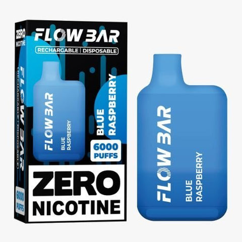 Flow Bar 6000 Disposable Vape Pod Puff Bar Device - 0mg - Blue Raspberry -Vape Area UK