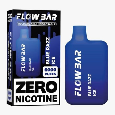 Flow Bar 6000 Disposable Vape Pod Puff Bar Device - 0mg - Blue Razz Ice -Vape Area UK