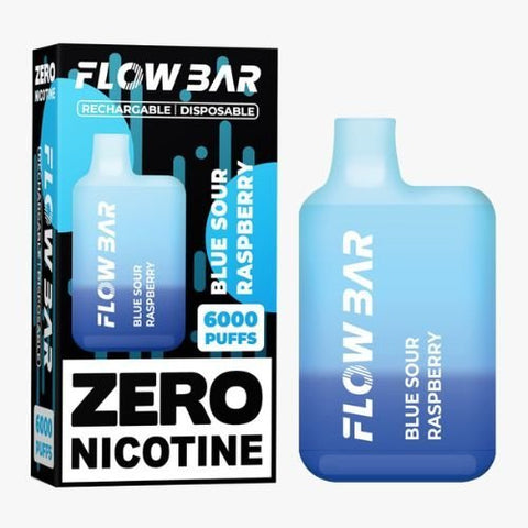 Flow Bar 6000 Disposable Vape Pod Puff Bar Device - 0mg - Blue Sour Raspberry -Vape Area UK