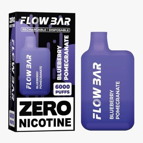 Flow Bar 6000 Disposable Vape Pod Puff Bar Device - 0mg - Blueberry Pomegranate -Vape Area UK
