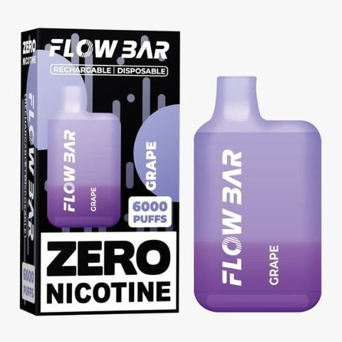 Flow Bar 6000 Disposable Vape Pod Puff Bar Device - 0mg - Grape -Vape Area UK