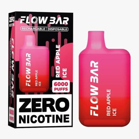 Flow Bar 6000 Disposable Vape Pod Puff Bar Device - 0mg - Red Apple Ice -Vape Area UK