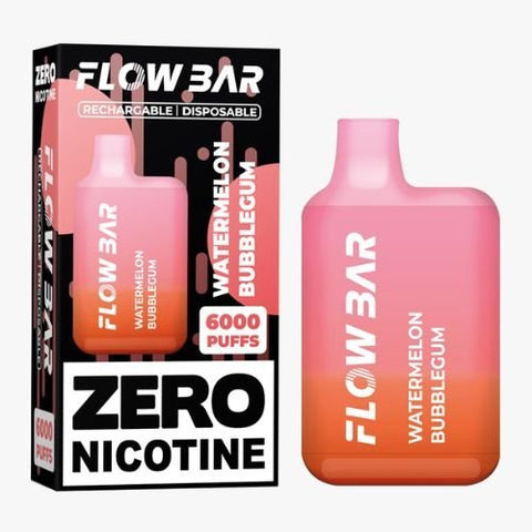 Flow Bar 6000 Disposable Vape Pod Puff Bar Device - 0mg - Watermelon Bubblegum -Vape Area UK