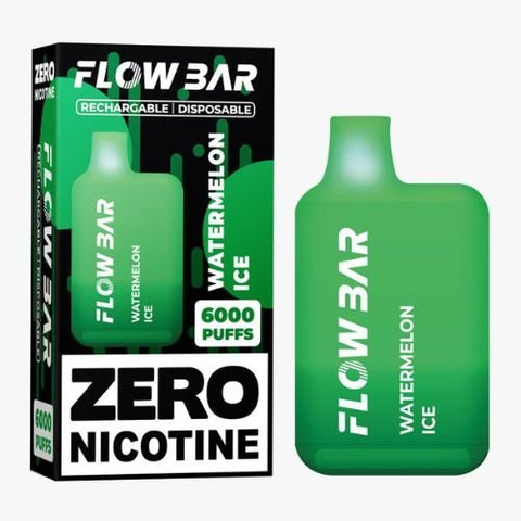 Flow Bar 6000 Disposable Vape Pod Puff Bar Device - 0mg - Watermelon Ice -Vape Area UK
