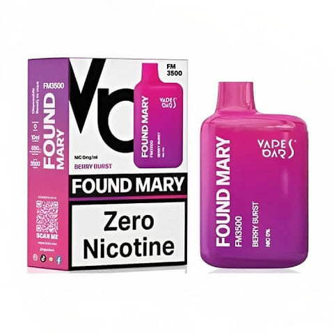Found Mary FM3500 Puffs Disposable Vape | Nicotine Free Vape - Berry Bist -Vape Area UK