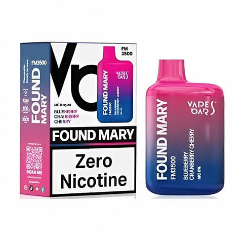 Found Mary FM3500 Puffs Disposable Vape | Nicotine Free Vape - Blueberry Cherry Cranberry -Vape Area UK