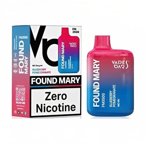 Found Mary FM3500 Puffs Disposable Vape | Nicotine Free Vape - Blueberry Pomegranate -Vape Area UK