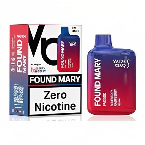 Found Mary FM3500 Puffs Disposable Vape | Nicotine Free Vape - Blueberry Raspberry -Vape Area UK