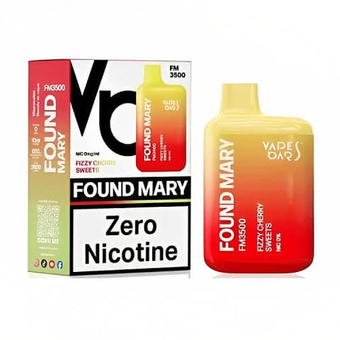 Found Mary FM3500 Puffs Disposable Vape | Nicotine Free Vape - Fizzy Cherry Sweet -Vape Area UK