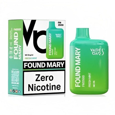 Found Mary FM3500 Puffs Disposable Vape | Nicotine Free Vape - Fresh Mint -Vape Area UK