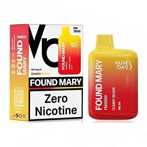 Found Mary FM3500 Puffs Disposable Vape | Nicotine Free Vape - Gummy Bear -Vape Area UK
