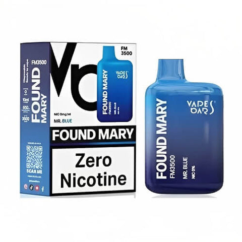 Found Mary FM3500 Puffs Disposable Vape | Nicotine Free Vape - Mr Blue -Vape Area UK